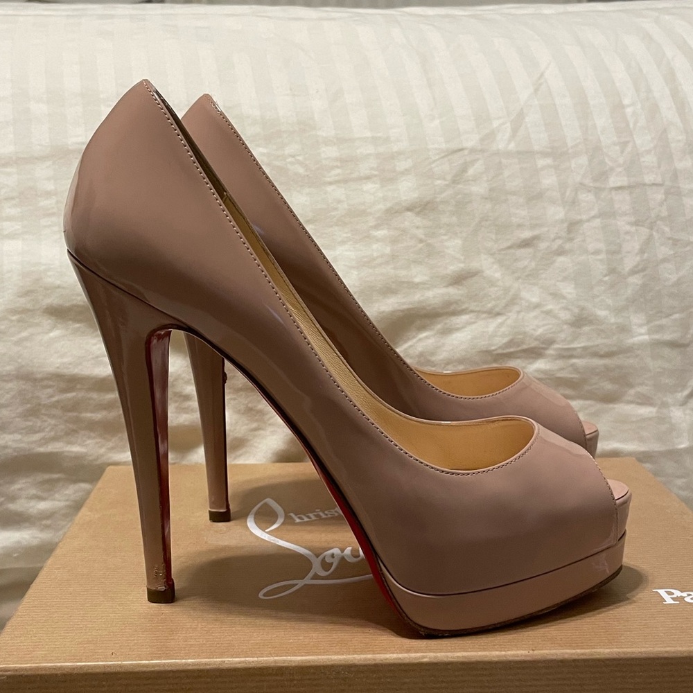 Christian Louboutin Peep Toe Platform Pumps